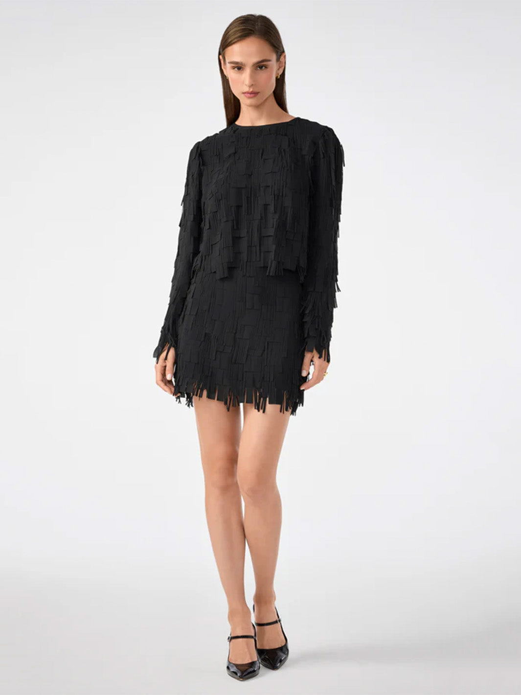 Chinaberry Flutter Top in Black
