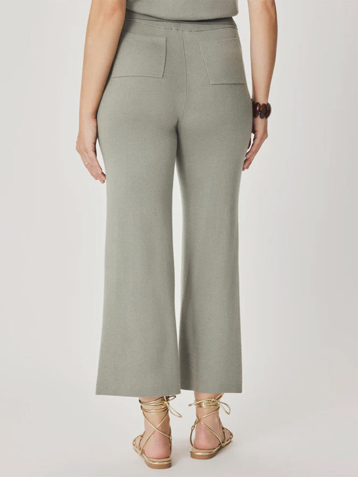 Christa Cropped Knit Pant in Eucalyptus