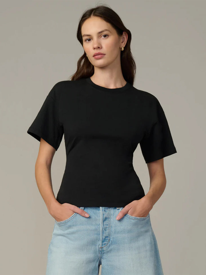 The Cinch Waist Tee on Black