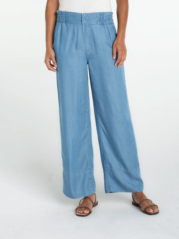 Cinch Waist Pull-on Pant in Sunlit Blue
