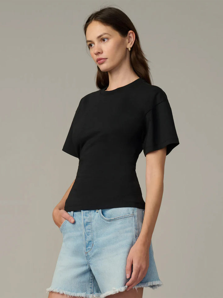 The Cinch Waist Tee on Black