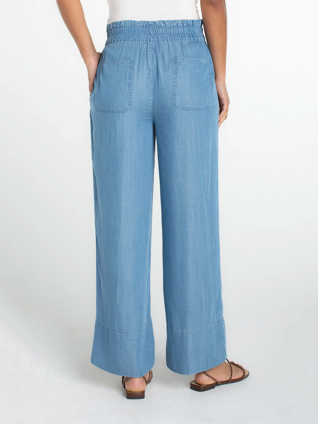 Cinch Waist Pull-on Pant in Sunlit Blue