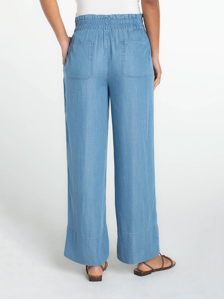 Cinch Waist Pull-on Pant in Sunlit Blue