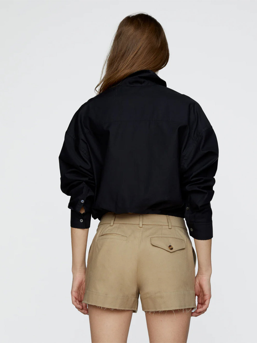 Cinched Waist Shirt in Black