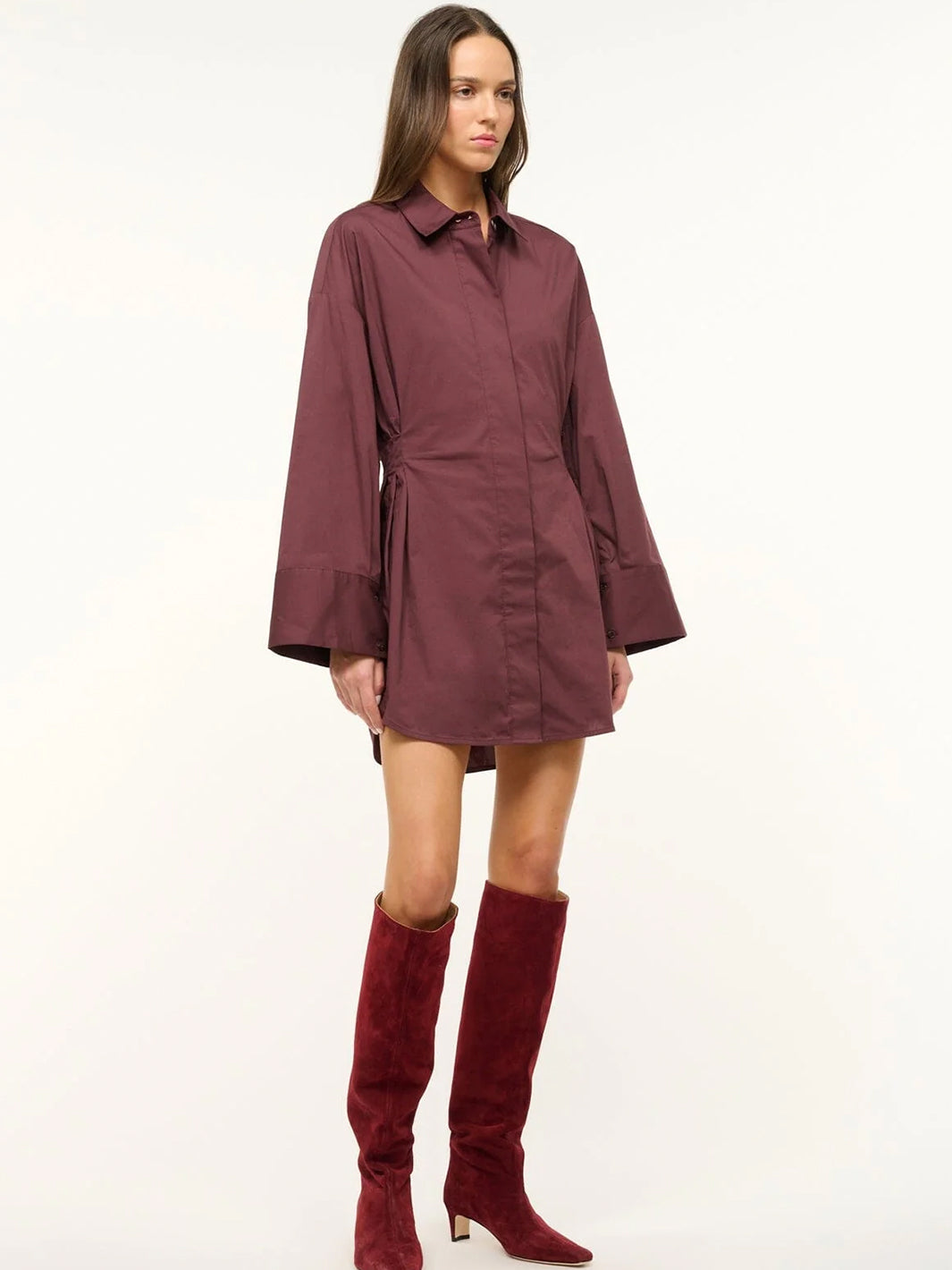 Cindy Dress in Merlot