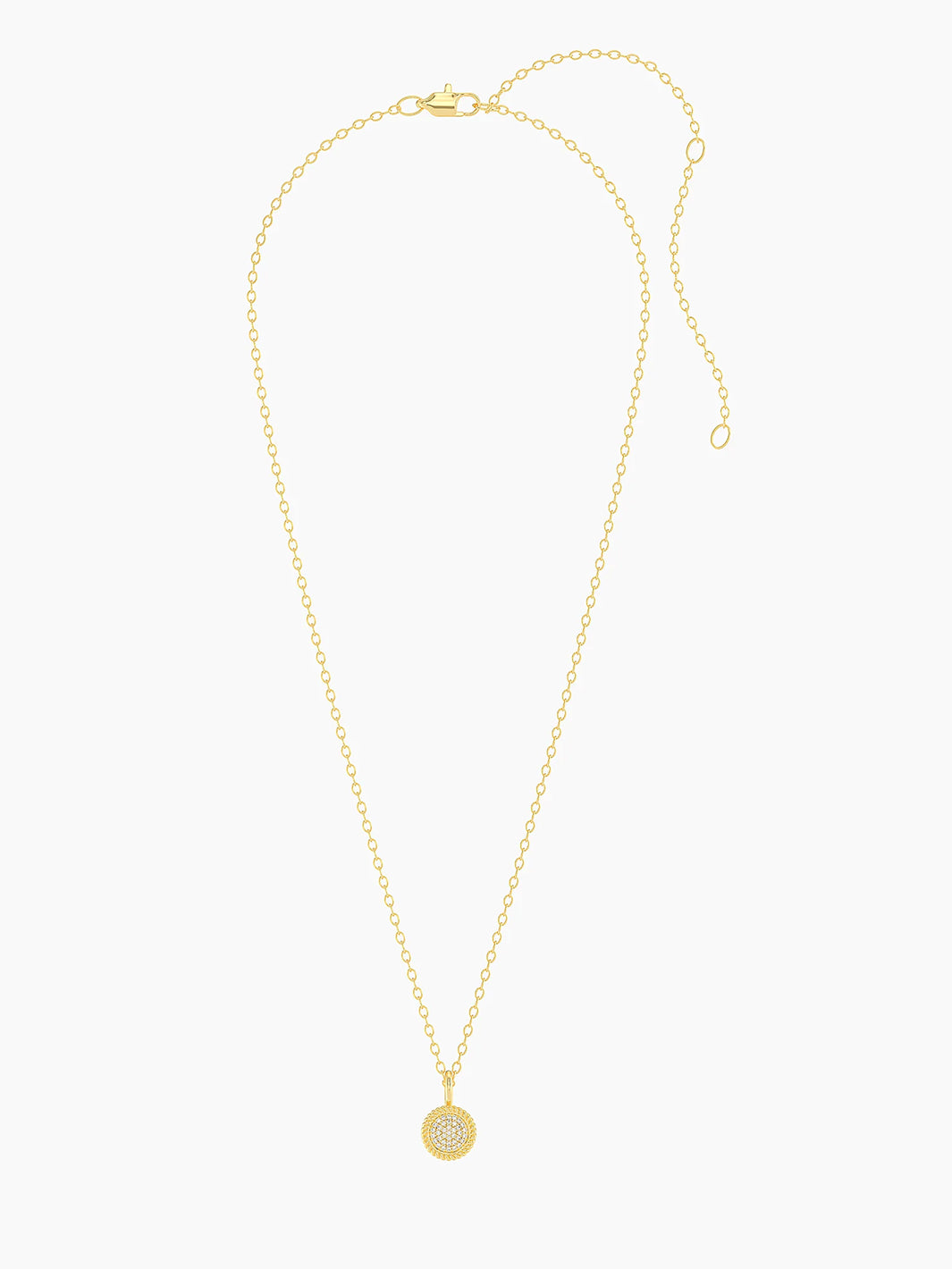 Circle Rope Pendant Necklace in Gold