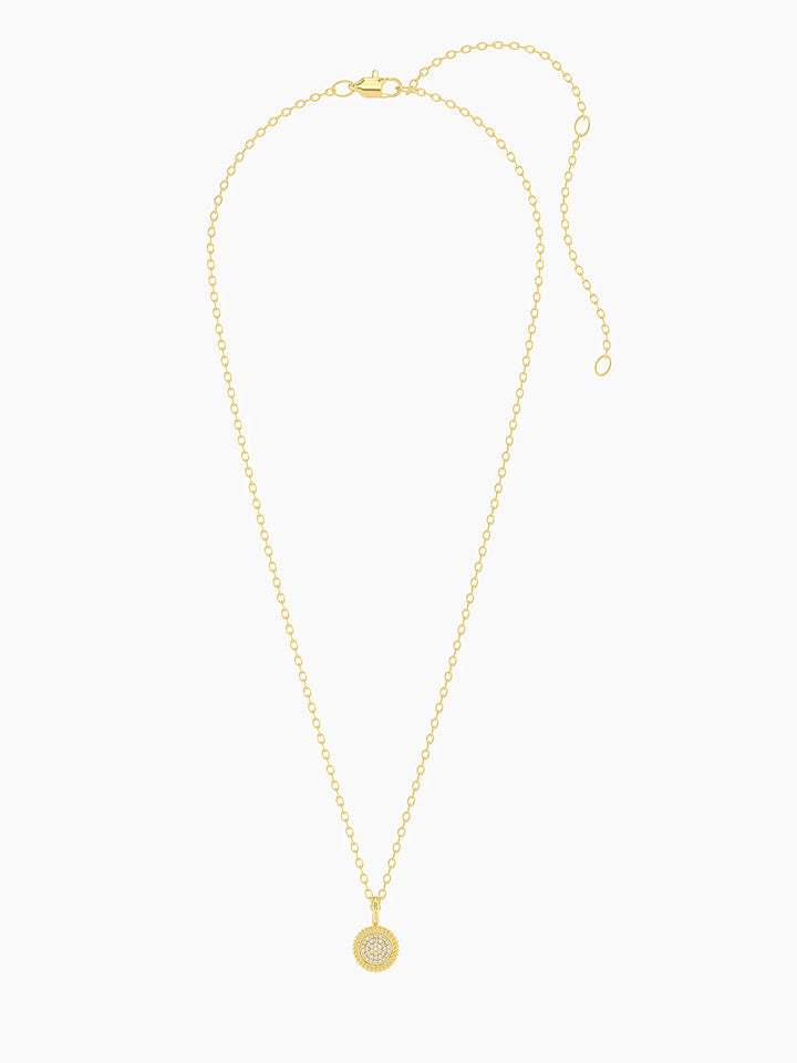Circle Rope Pendant Necklace in Gold