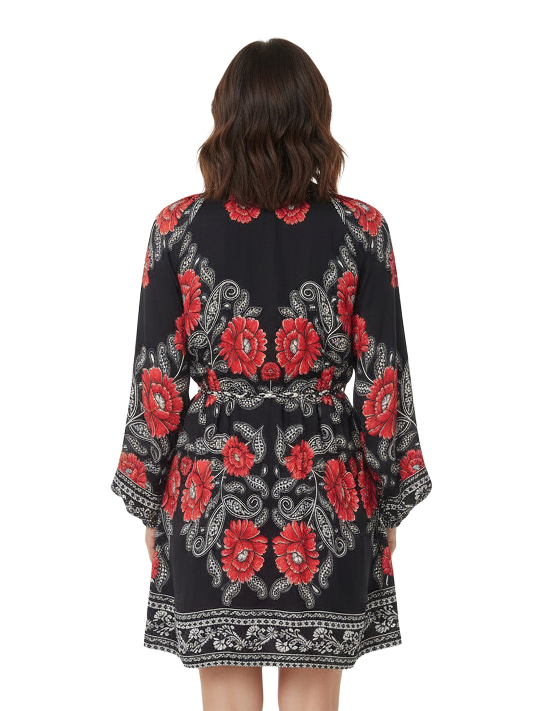 Clarke Tie Waist Dress in Aster