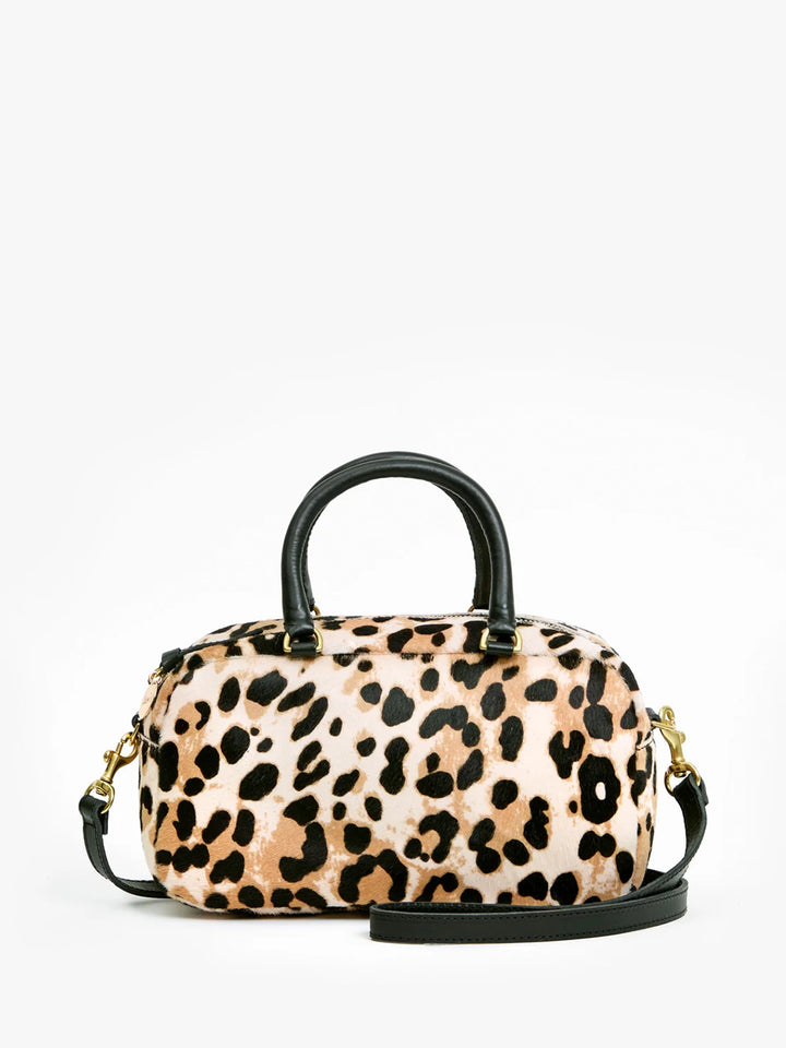 Petite Claudine in Cream/Black Snow Leopard Hair-On