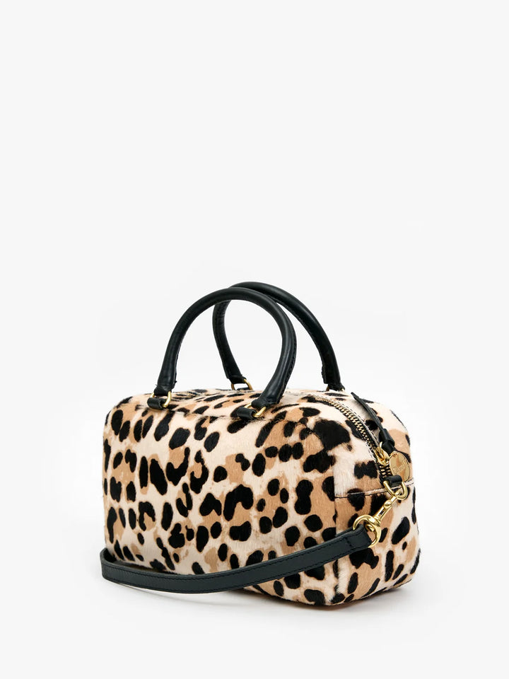 Petite Claudine in Cream/Black Snow Leopard Hair-On