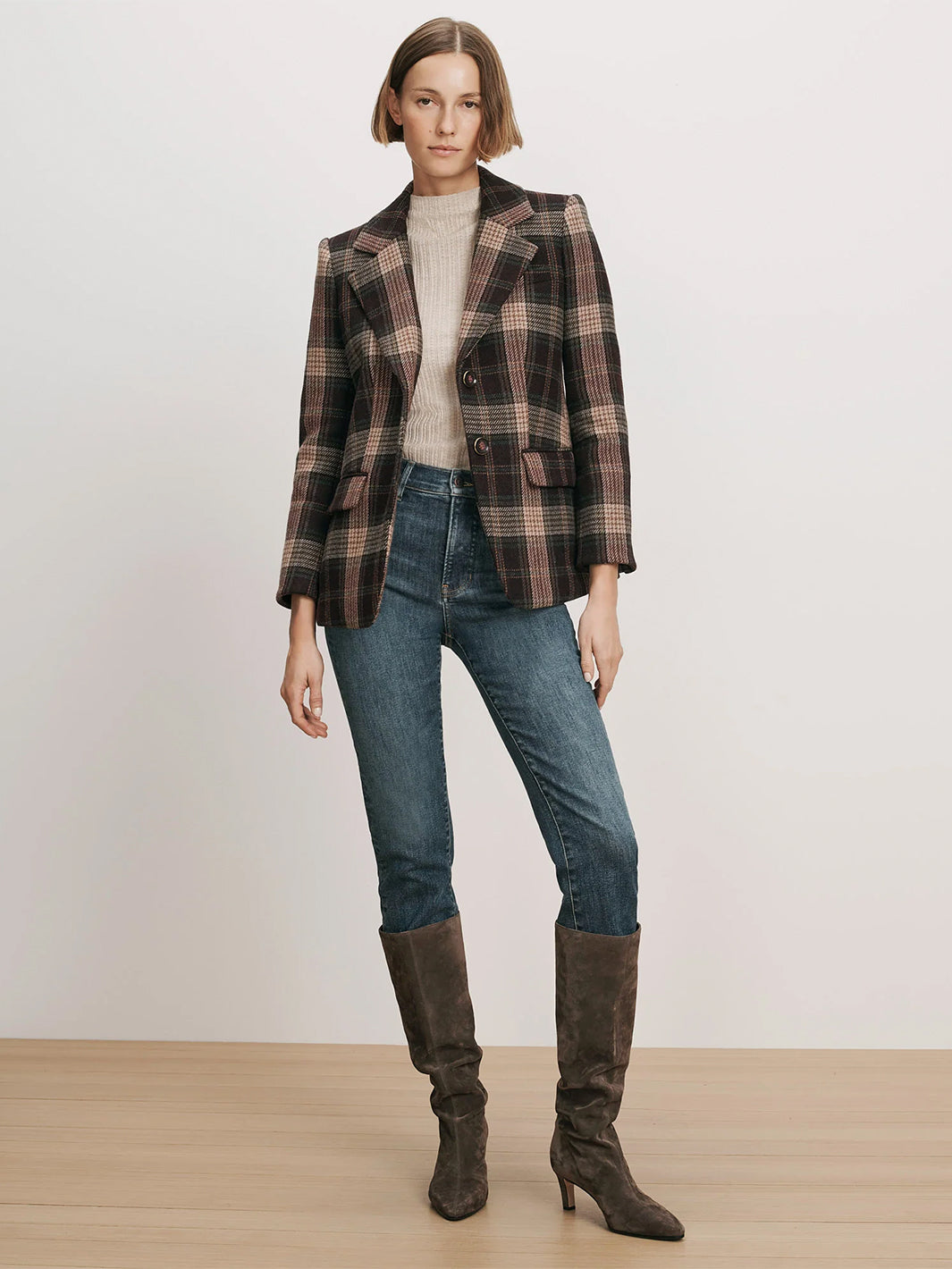 Cloverfield Plaid Dickey Jacket in Dark Purple Currant Multi
