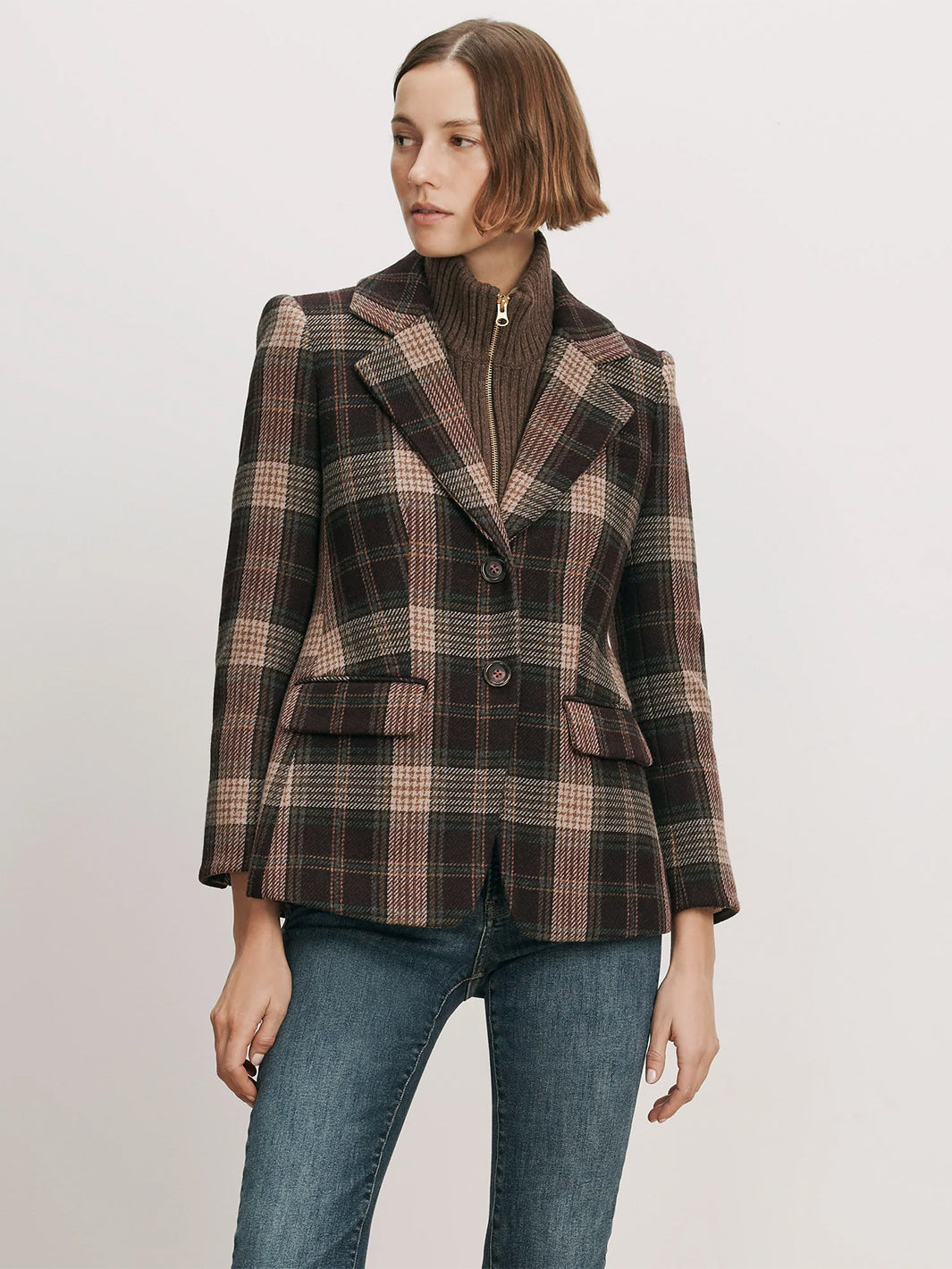 Cloverfield Plaid Dickey Jacket in Dark Purple Currant Multi