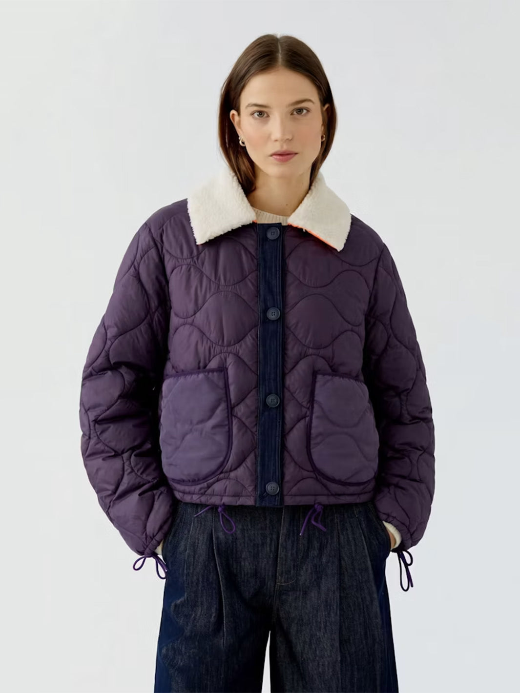 Reversible jacket in Dark Violett Blue