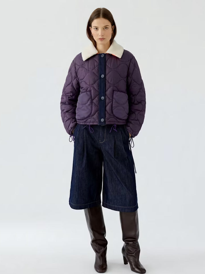 Reversible jacket in Dark Violett Blue