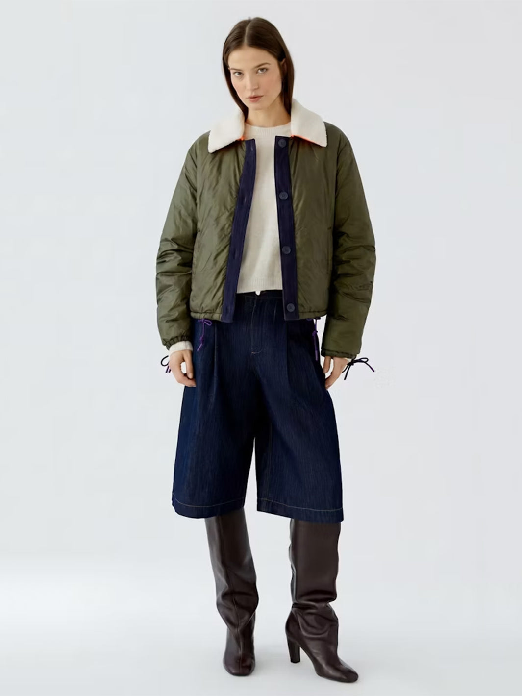 Reversible jacket in Dark Violett Blue