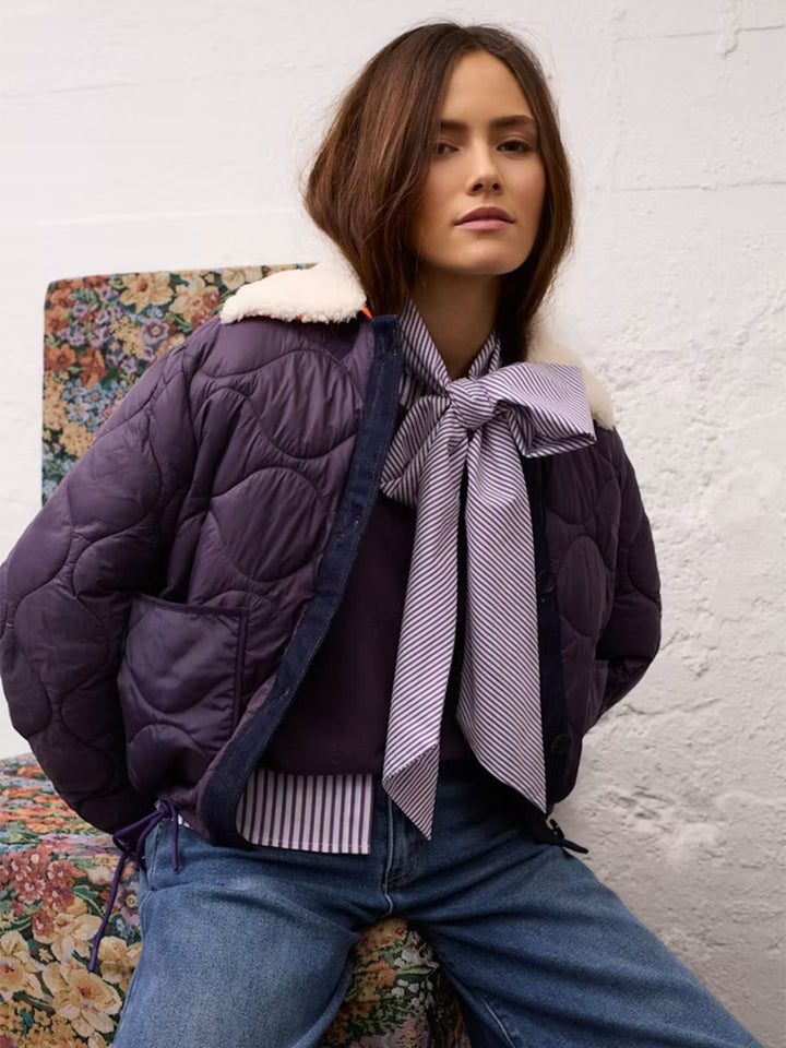 Reversible jacket in Dark Violett Blue