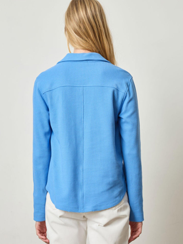 Collared Button Down Shirt in Blue Jay