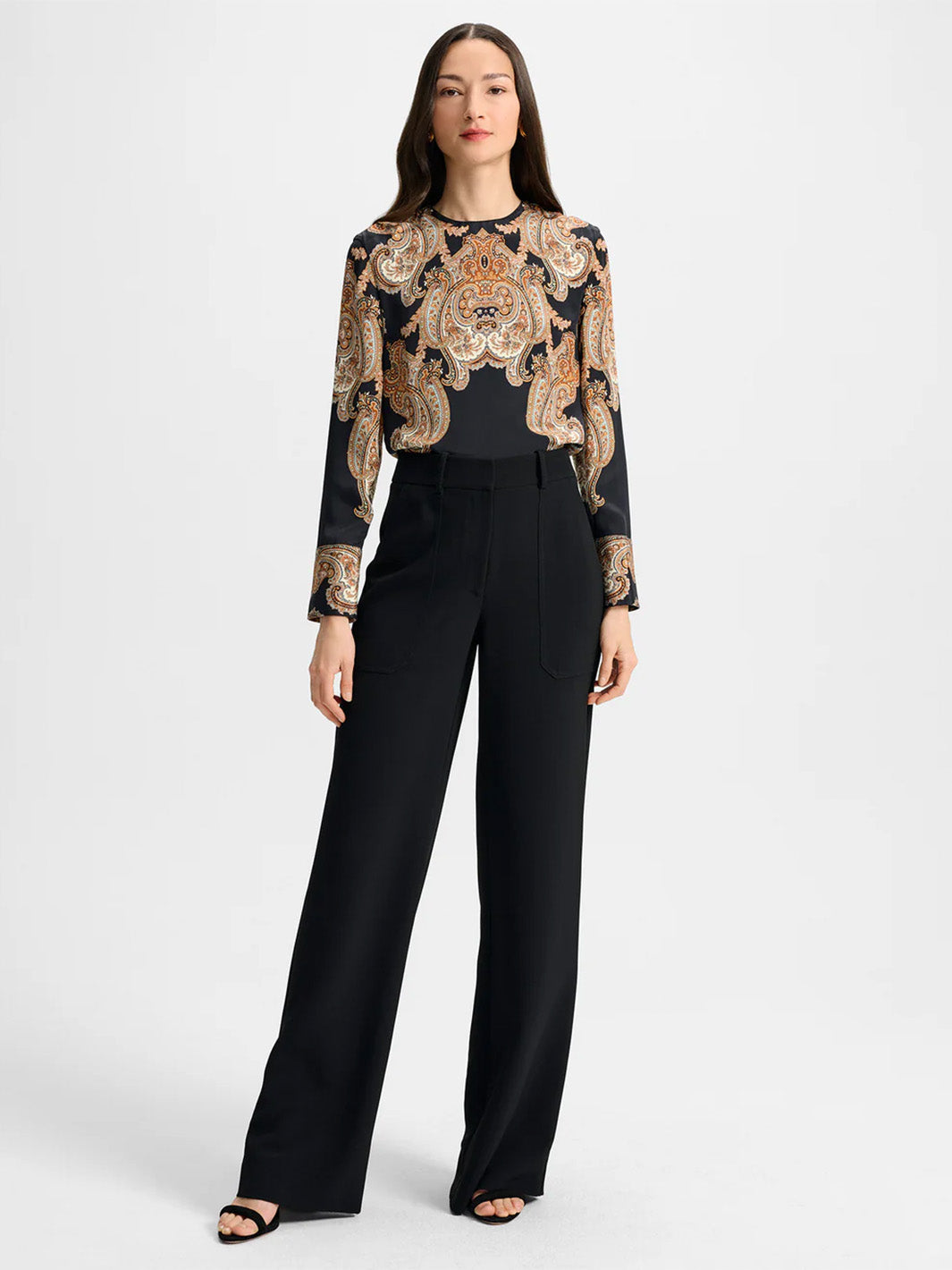 Cole Wide Leg Pant in Black