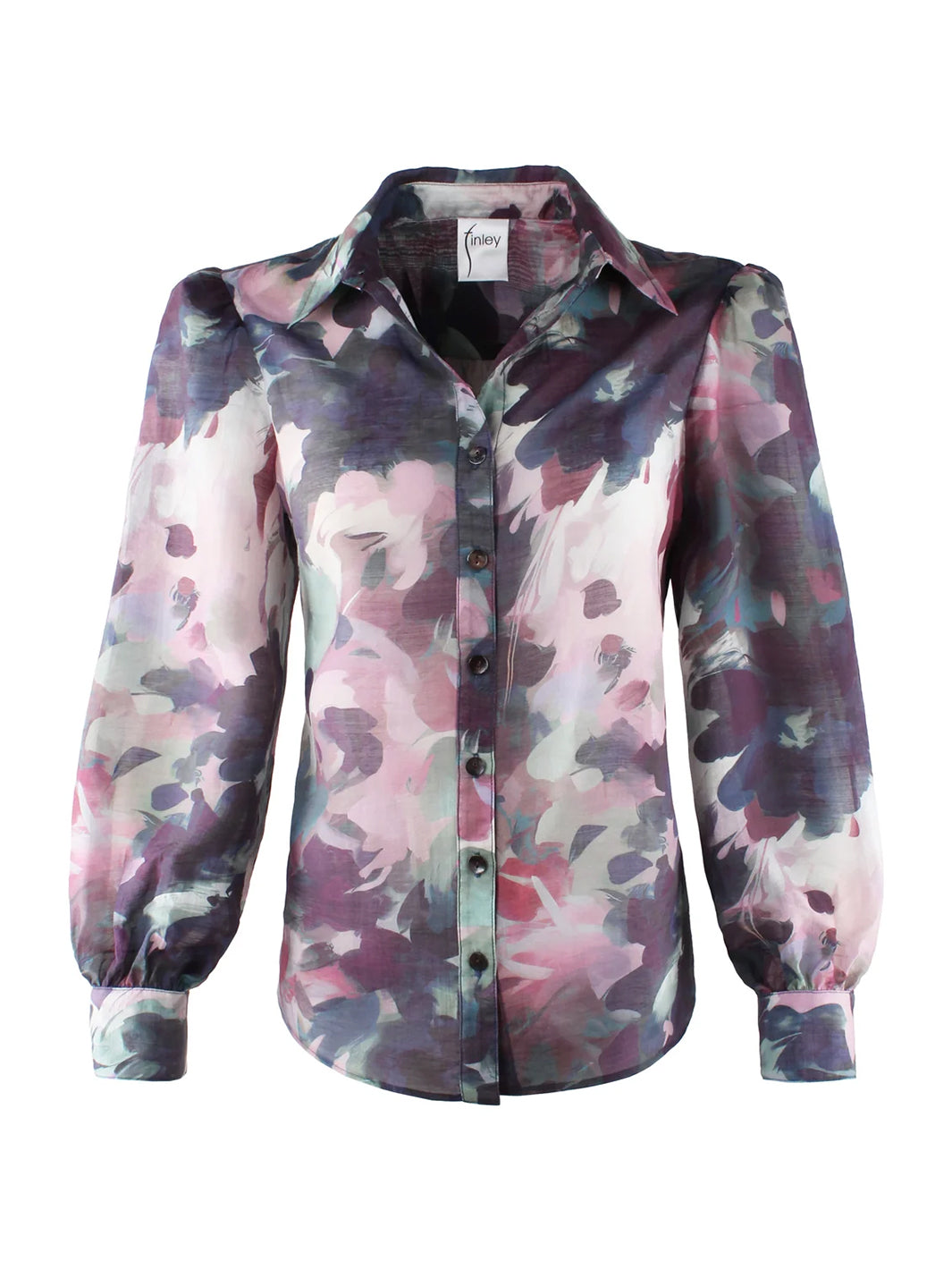 Colette Floral Print Blouse in Purple