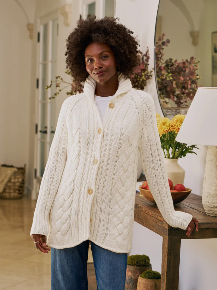 Cotswold Cardigan in Ivory