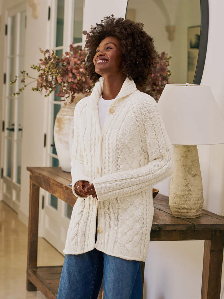 Cotswold Cardigan in Ivory