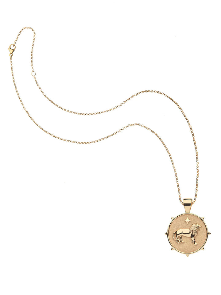 COURAGE JW Small Pendant Coin and Chain in Gold