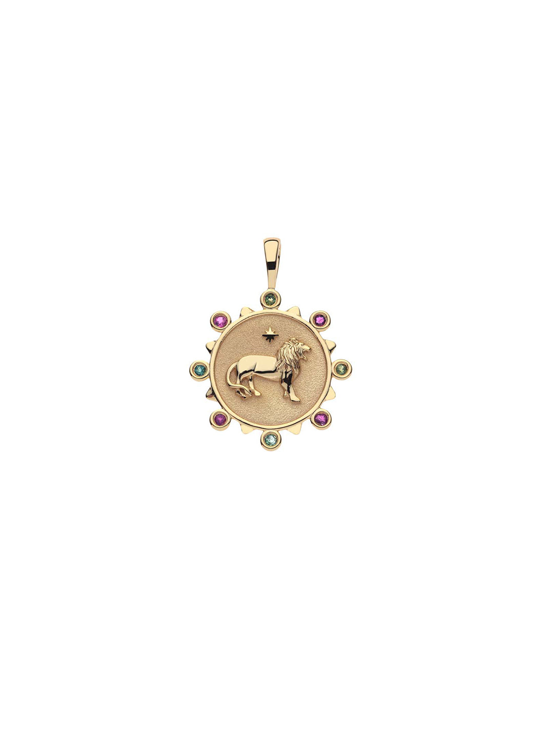 COURAGE Petite Embellished Coin and Chain in Gold