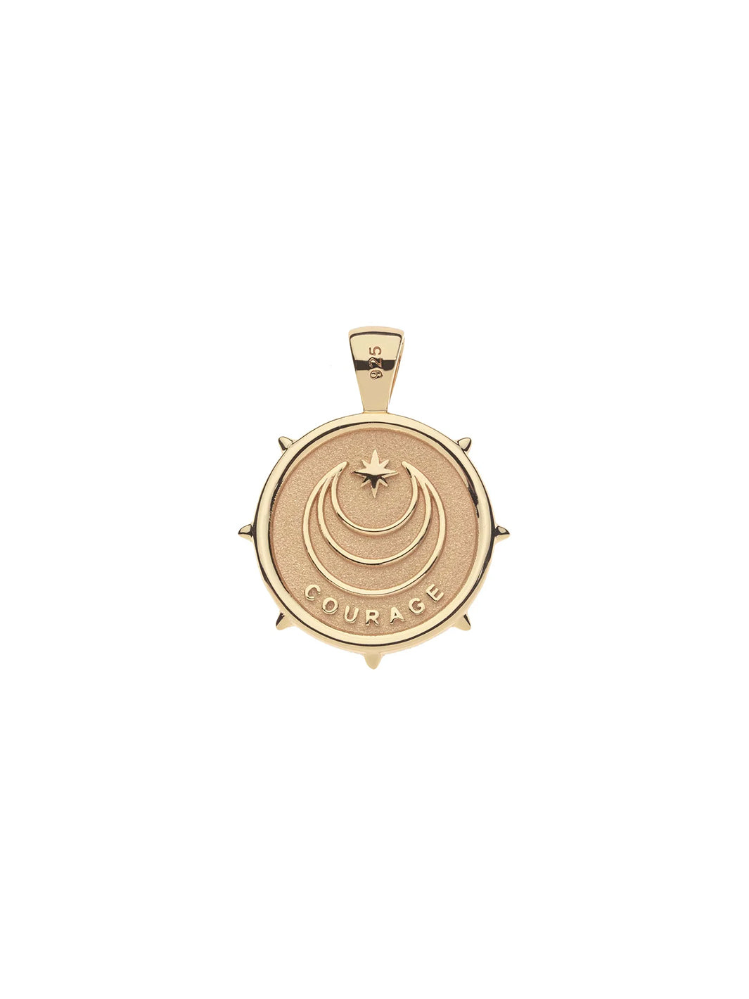 COURAGE JW Small Pendant Coin and Chain in Gold