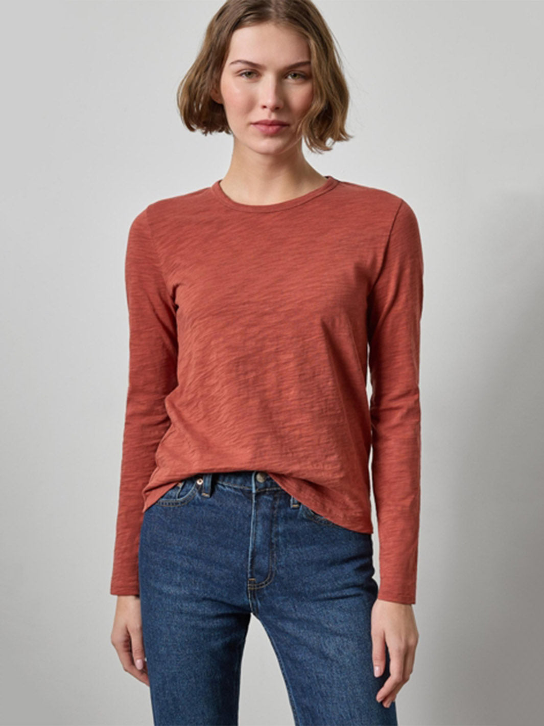 Long Sleeve Crewneck in Henna