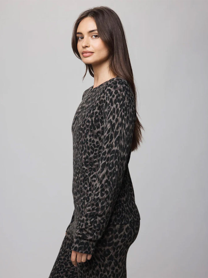 Crewneck Sweater in Leopard