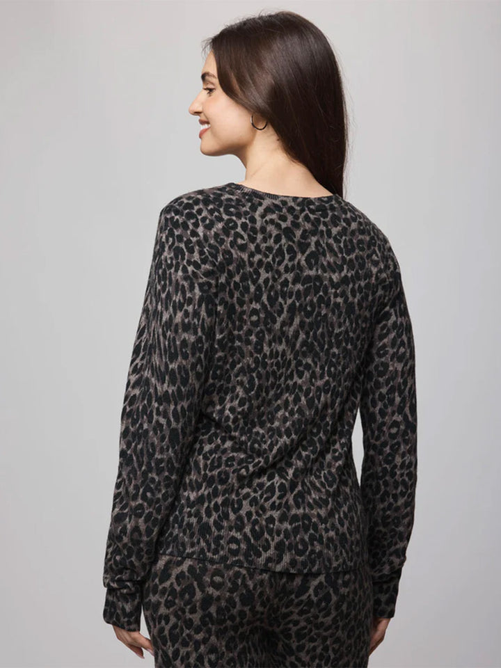 Crewneck Sweater in Leopard