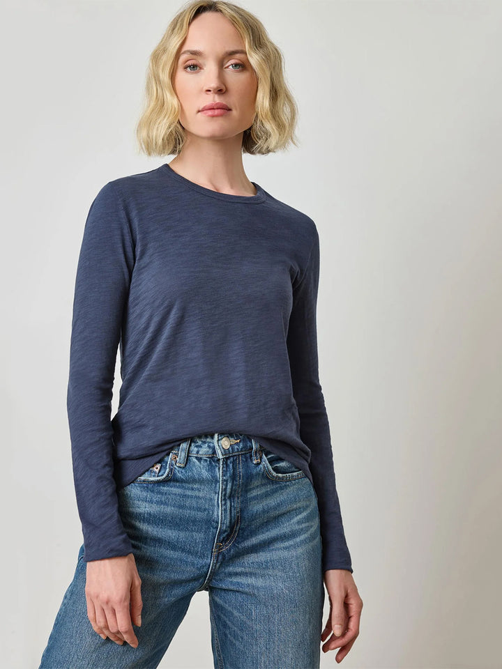 Long Sleeve Crewneck in Navy