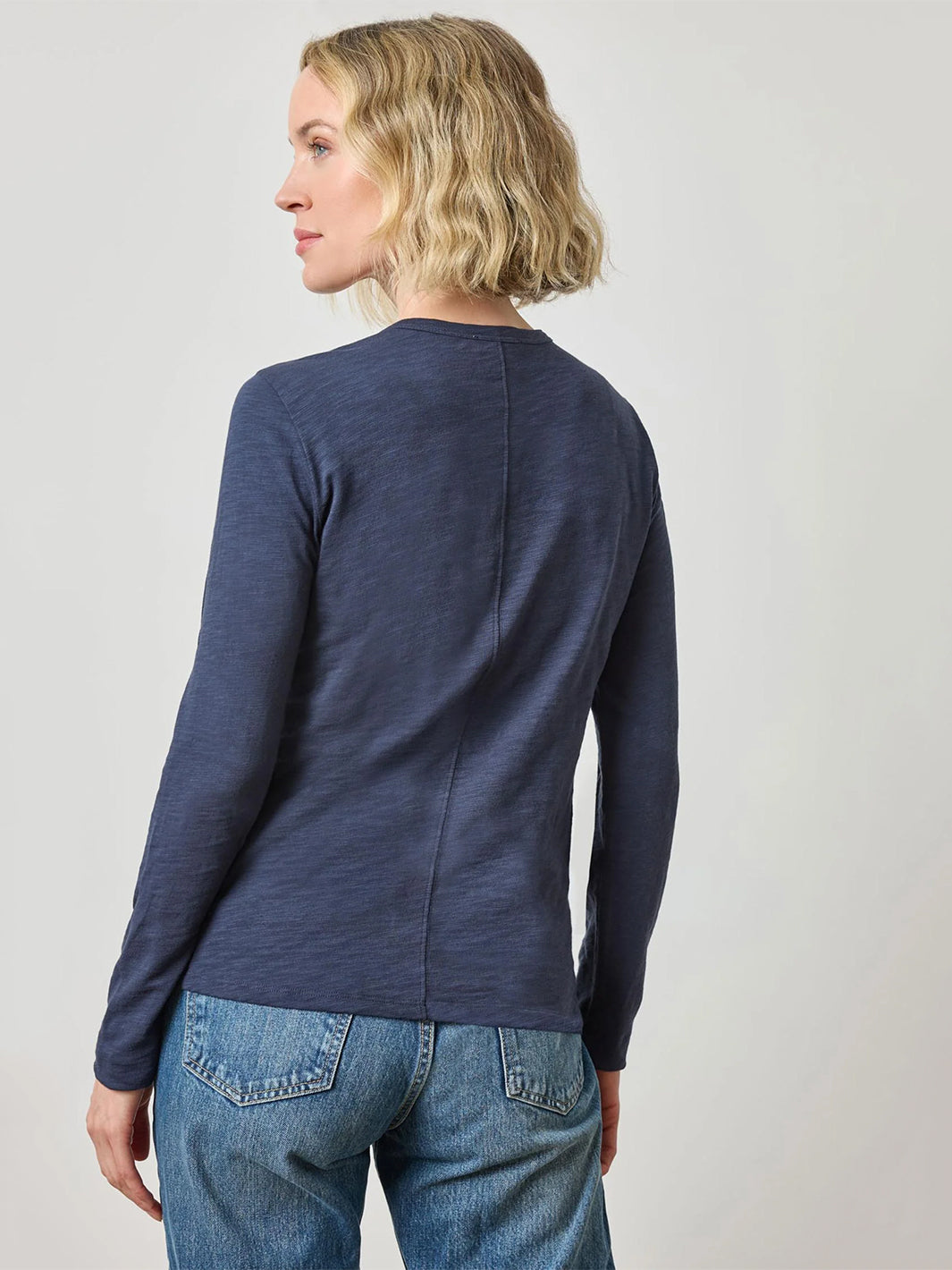 Long Sleeve Crewneck in Navy