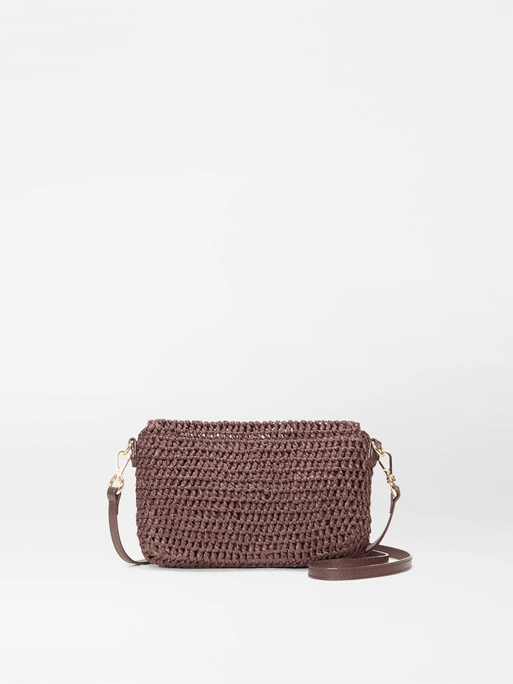 Crochet Convertible Crossbody in Brown Crochet
