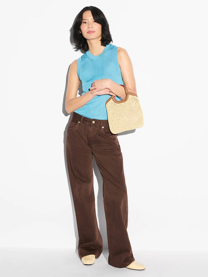 Mini Crochet Georgia Tote in Camel Crochet