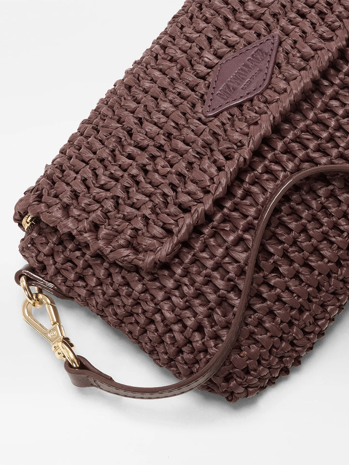 Crochet Convertible Crossbody in Brown Crochet