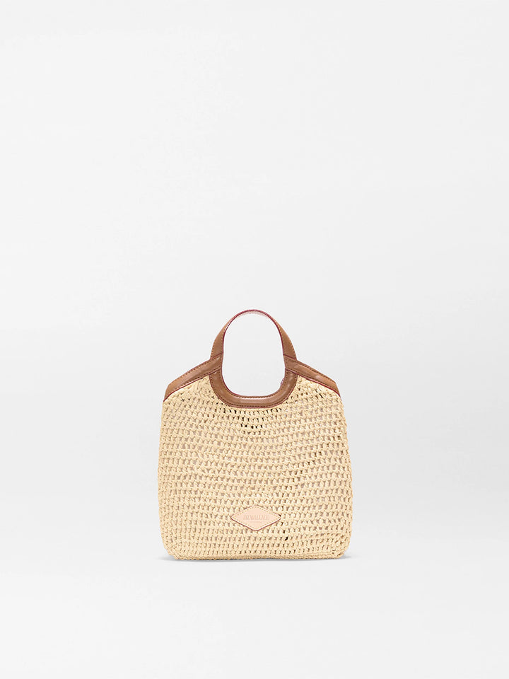 Mini Crochet Georgia Tote in Camel Crochet