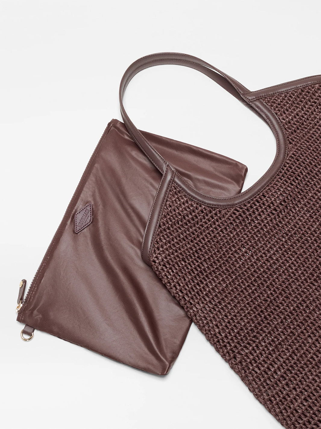 Large Crochet Georgia Tote in Brown Crochet