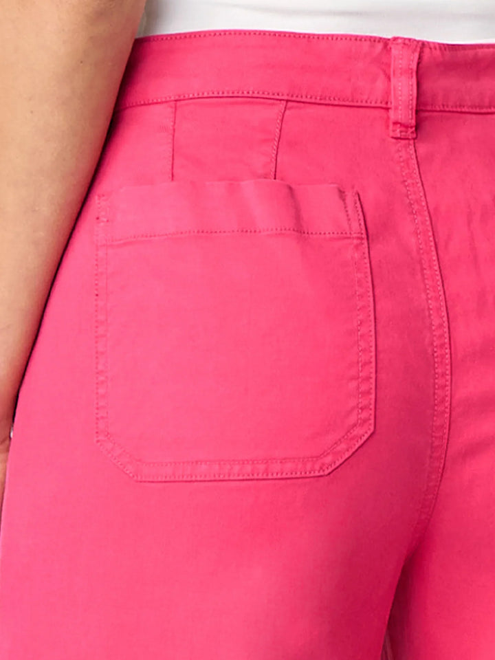 Crop Wide Leg With Patch Pockets in Diva Pink