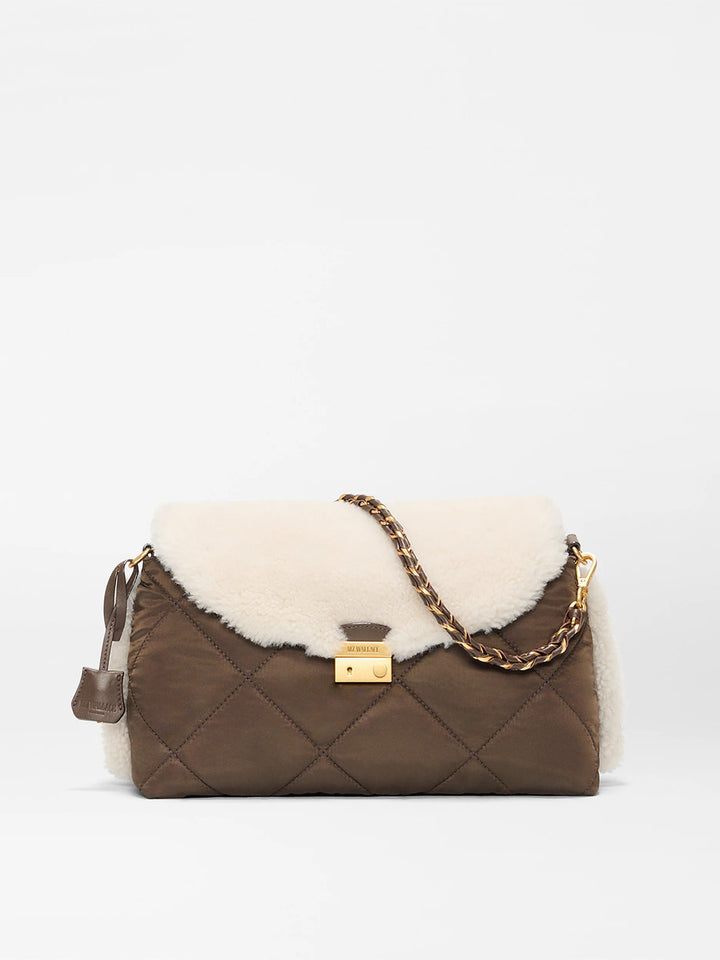 Crosby Lock Shoulder in Shearling Walnut