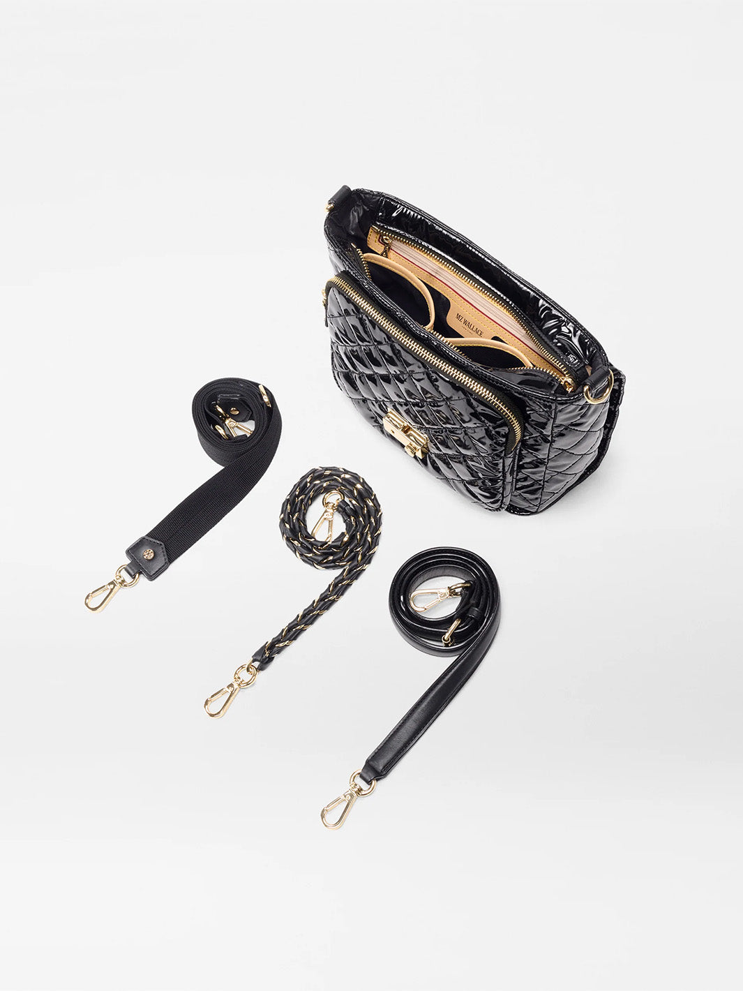 Crosby Lock Crossbody Medium in Black Lacquer