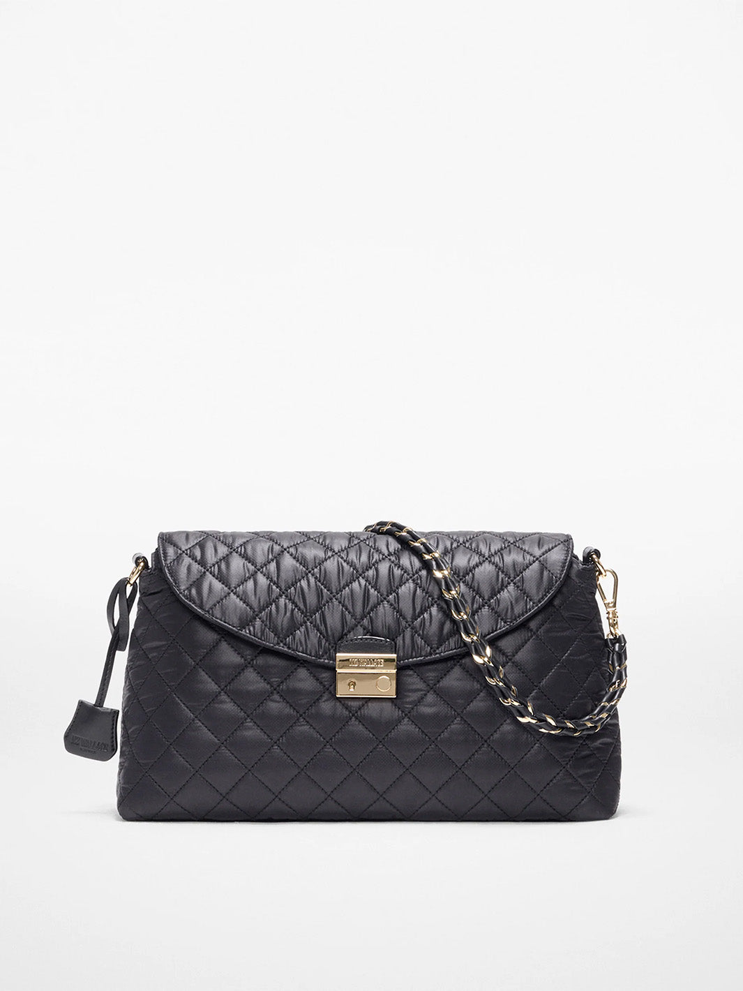 Crossbody Lock Shoulder Bag in Black