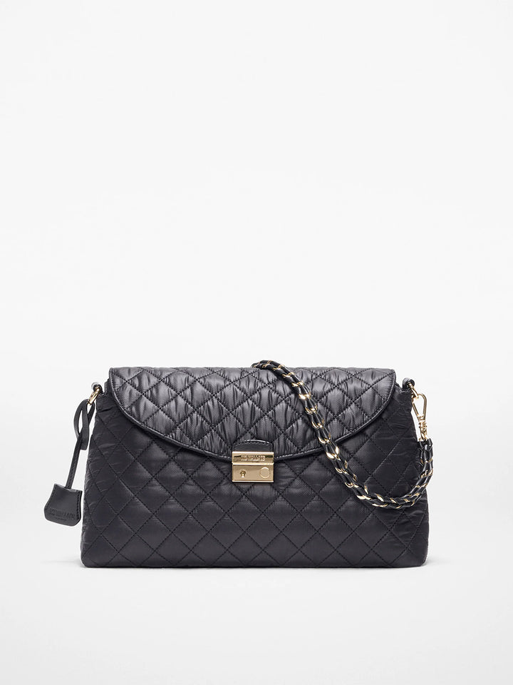 Crossbody Lock Shoulder Bag in Black