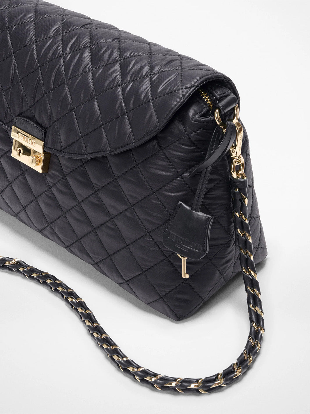 Crossbody Lock Shoulder Bag in Black