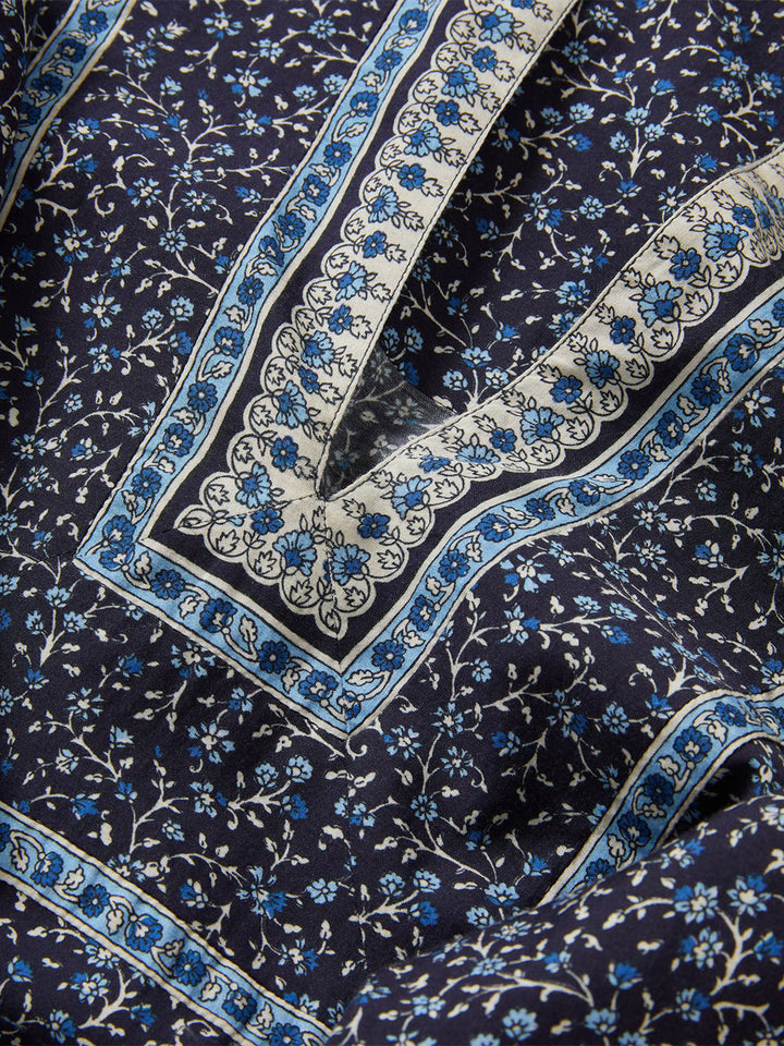 Cyra Tunic Tops in Navy Multi