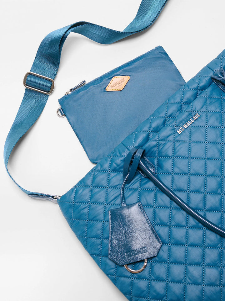 Medium Double Zip Cosmetic Bag in Atlantic Blue