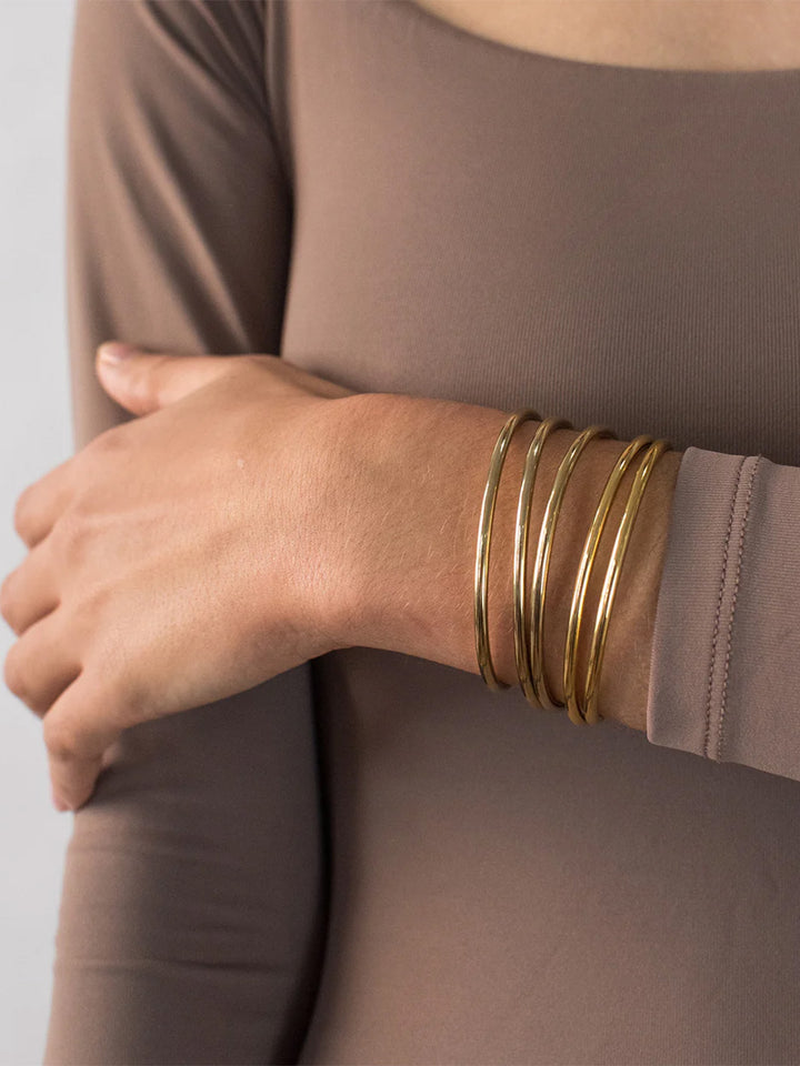 Dane Bangle Set of 5 in Gold