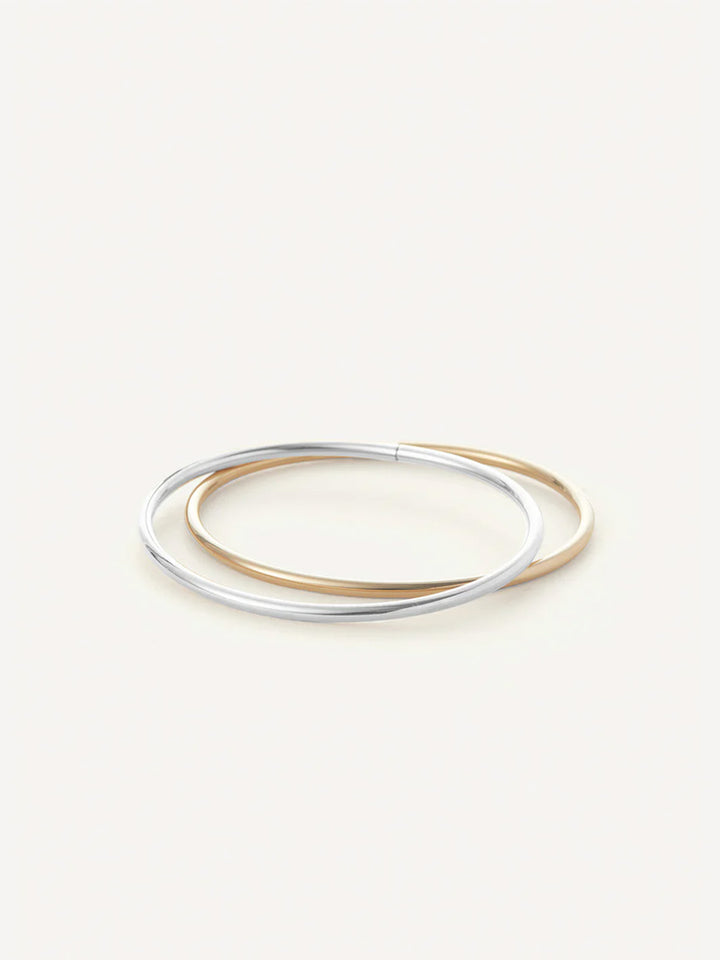 Dane Bangle Set of 2 in Two Tone