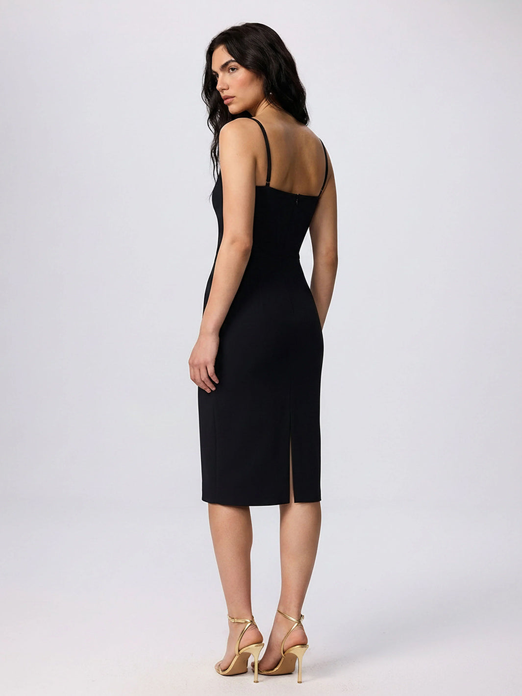 Daphne Corset Cami Dress in Black