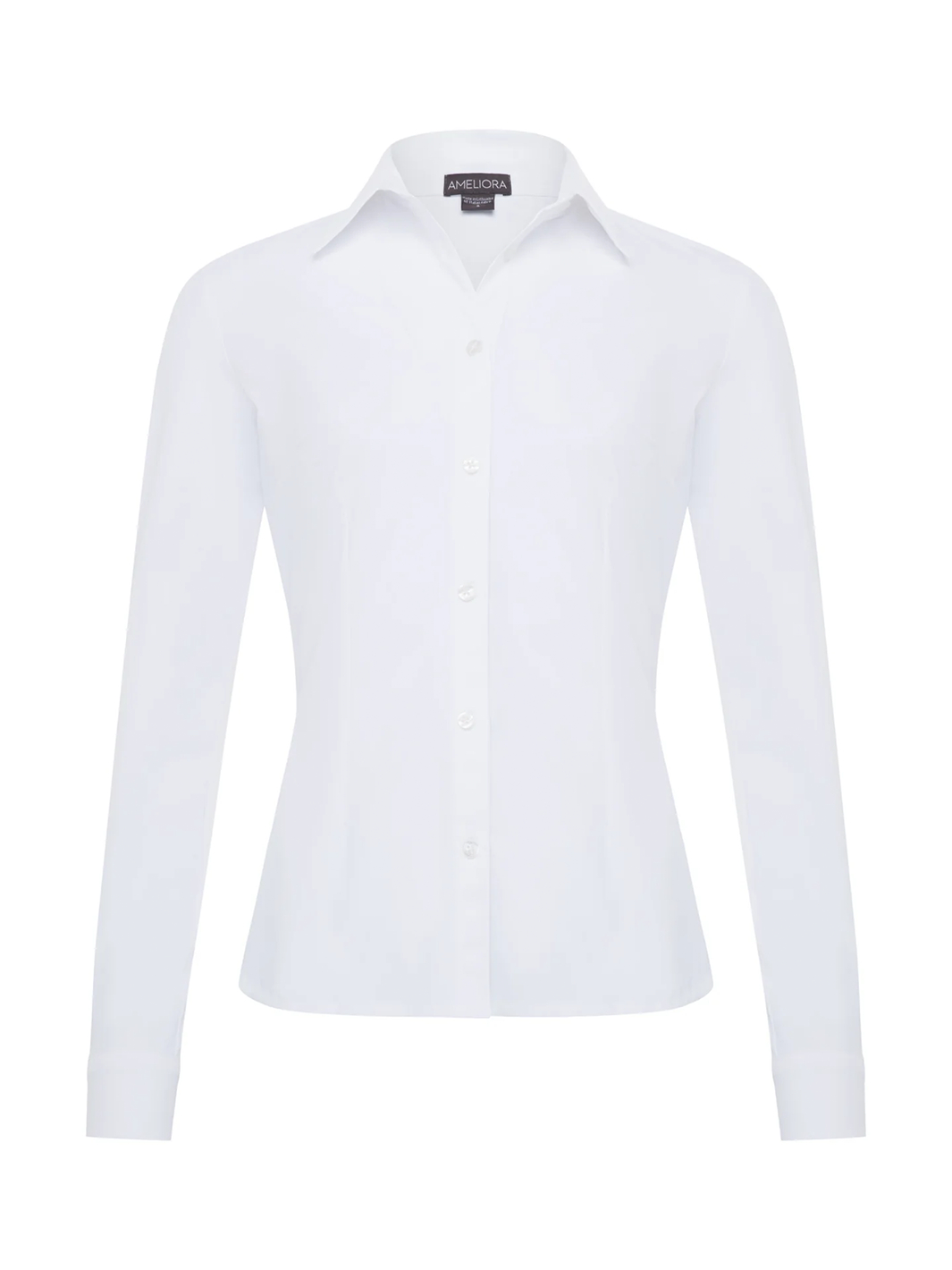 Dawn Long Sleeve Fitted Shirt in White